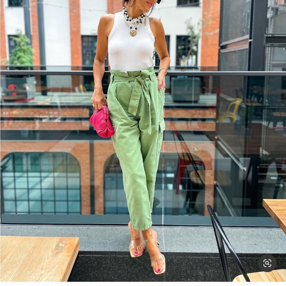 NWT Zara Paperbag Cargo Trousers pants